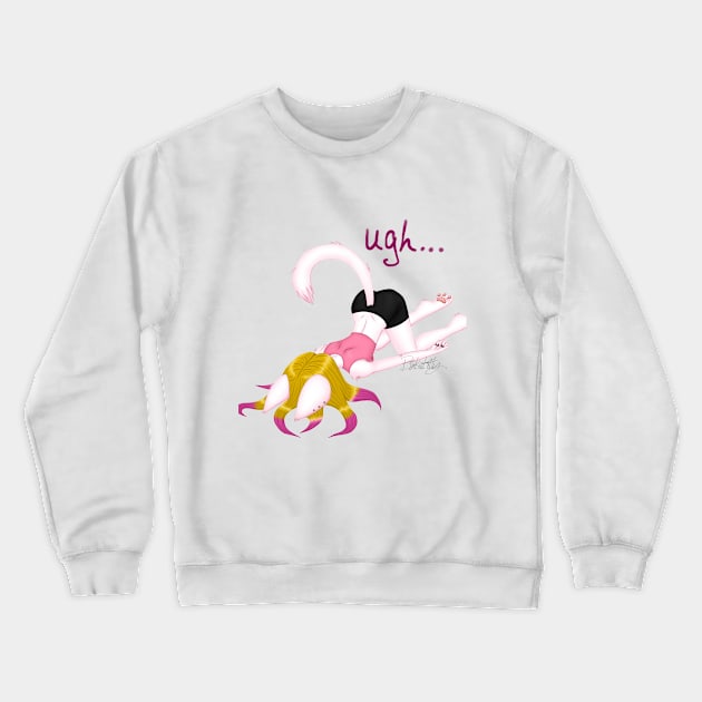 Ugh Crewneck Sweatshirt by BinkaKittyArtwork